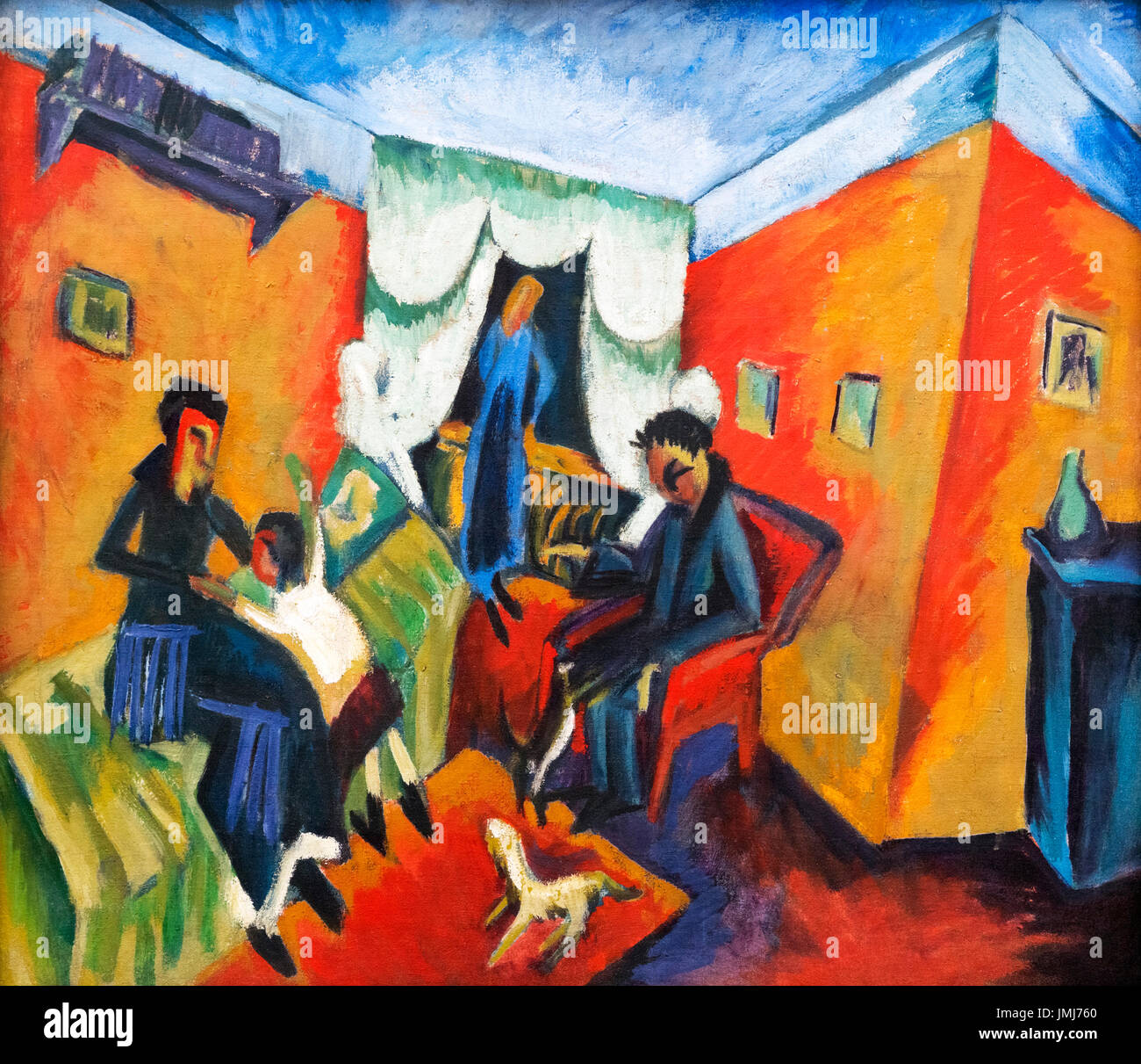 Interieur (Interior) por Ernst Ludwig Kirchner (1880-1938), 1915 Foto de stock