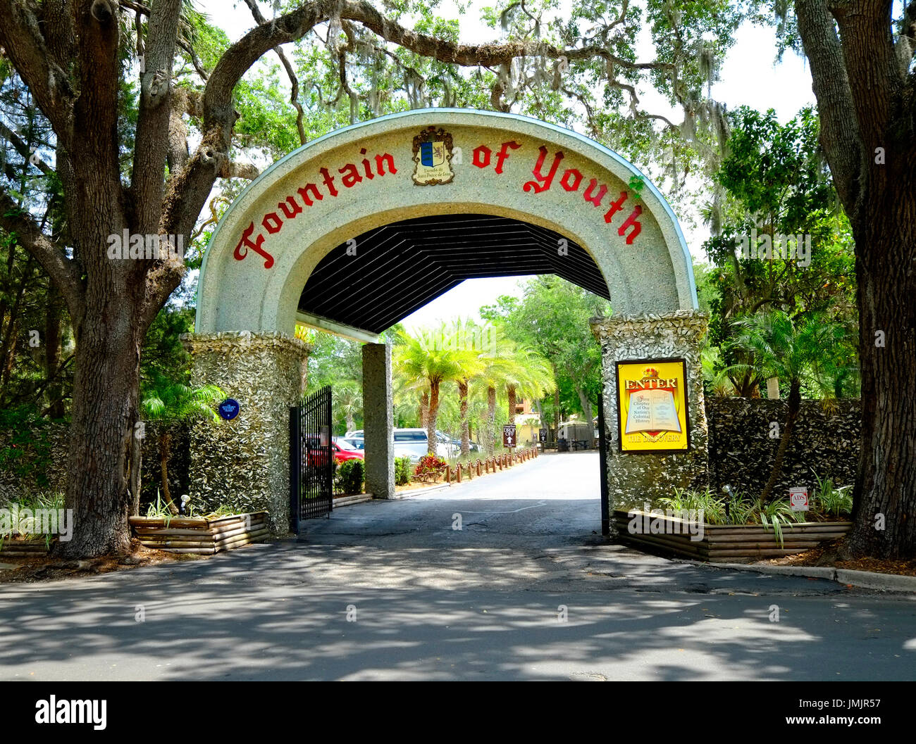 Fuente de la juventud en el histórico Parque de San Agustín, Florida