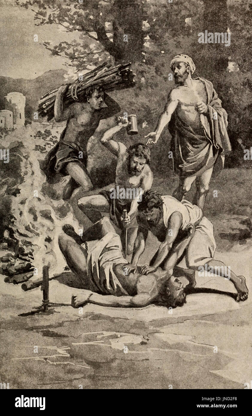 Los persas tomar Antioquía y tortura cruelmente a los Cristianos Foto de stock