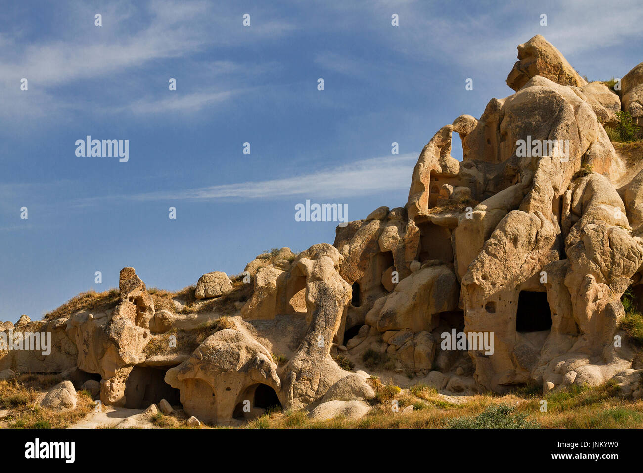 Formaciones de roca volcánica en Cappadocia, Turquía. Foto de stock