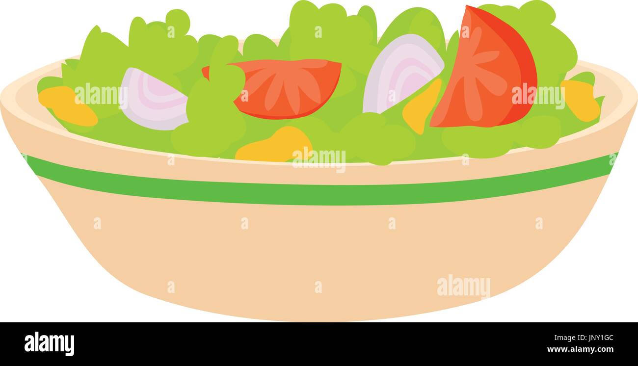Icono de ensalada, estilo de dibujos animados Imagen Vector de stock - Alamy