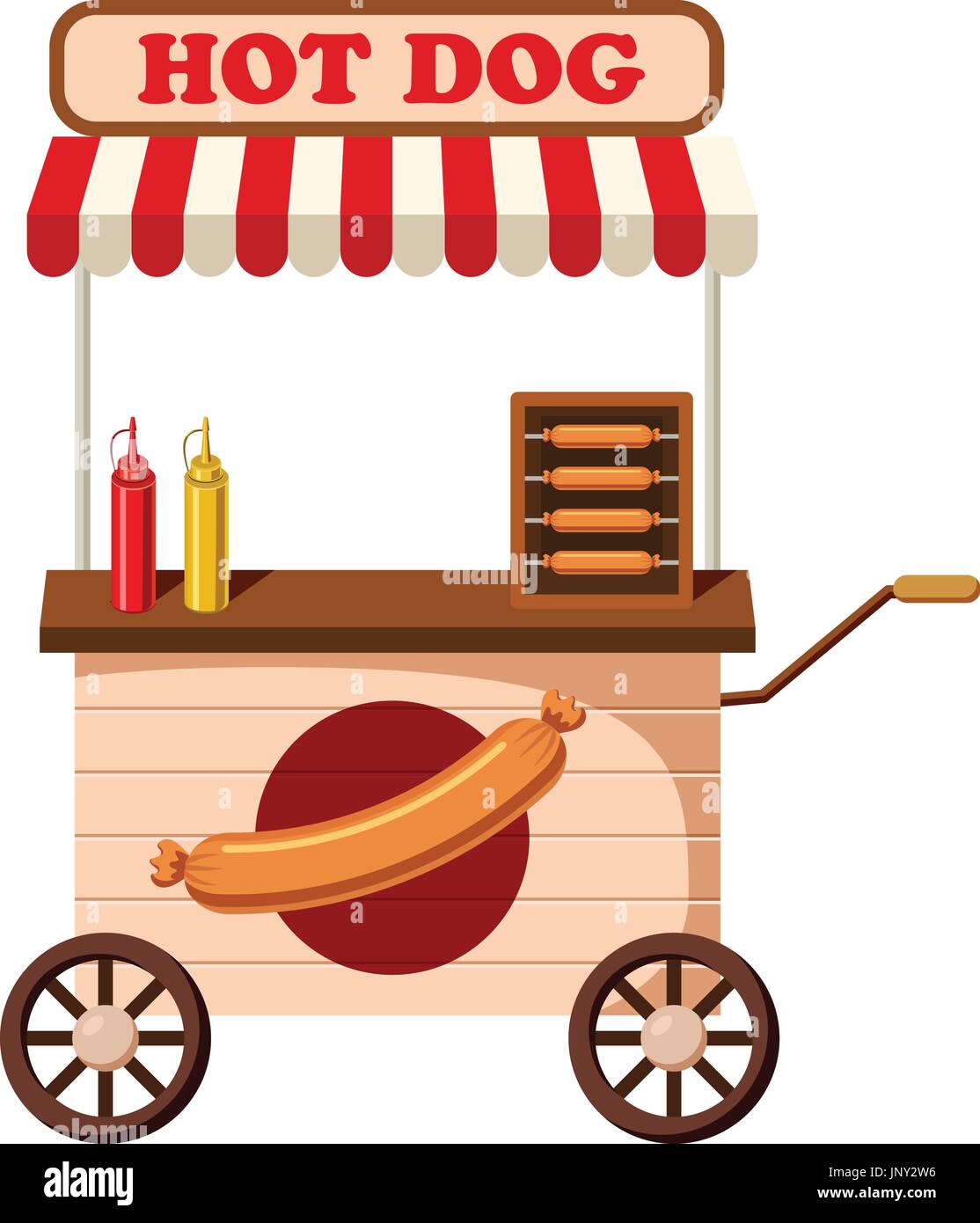 Hot Dog mobile snack, icono de estilo de dibujos animados Imagen Vector de  stock - Alamy