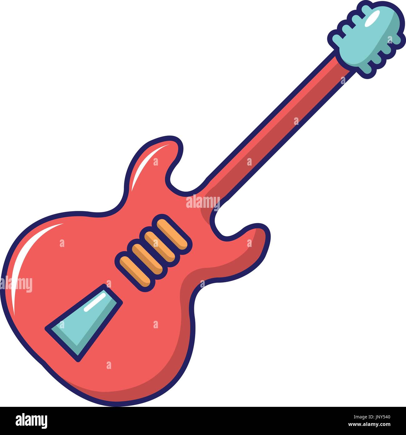 Icono de guitarra eléctrica, estilo de dibujos animados Imagen Vector de  stock - Alamy