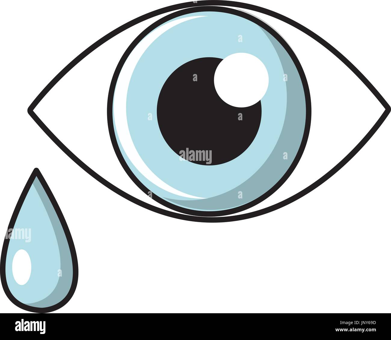 El icono de ojo llorando, estilo de dibujos animados Imagen Vector de stock  - Alamy