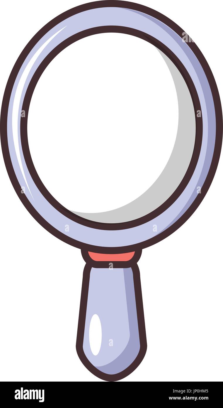 Espejo Oval, icono de estilo de dibujos animados Imagen Vector de stock -  Alamy