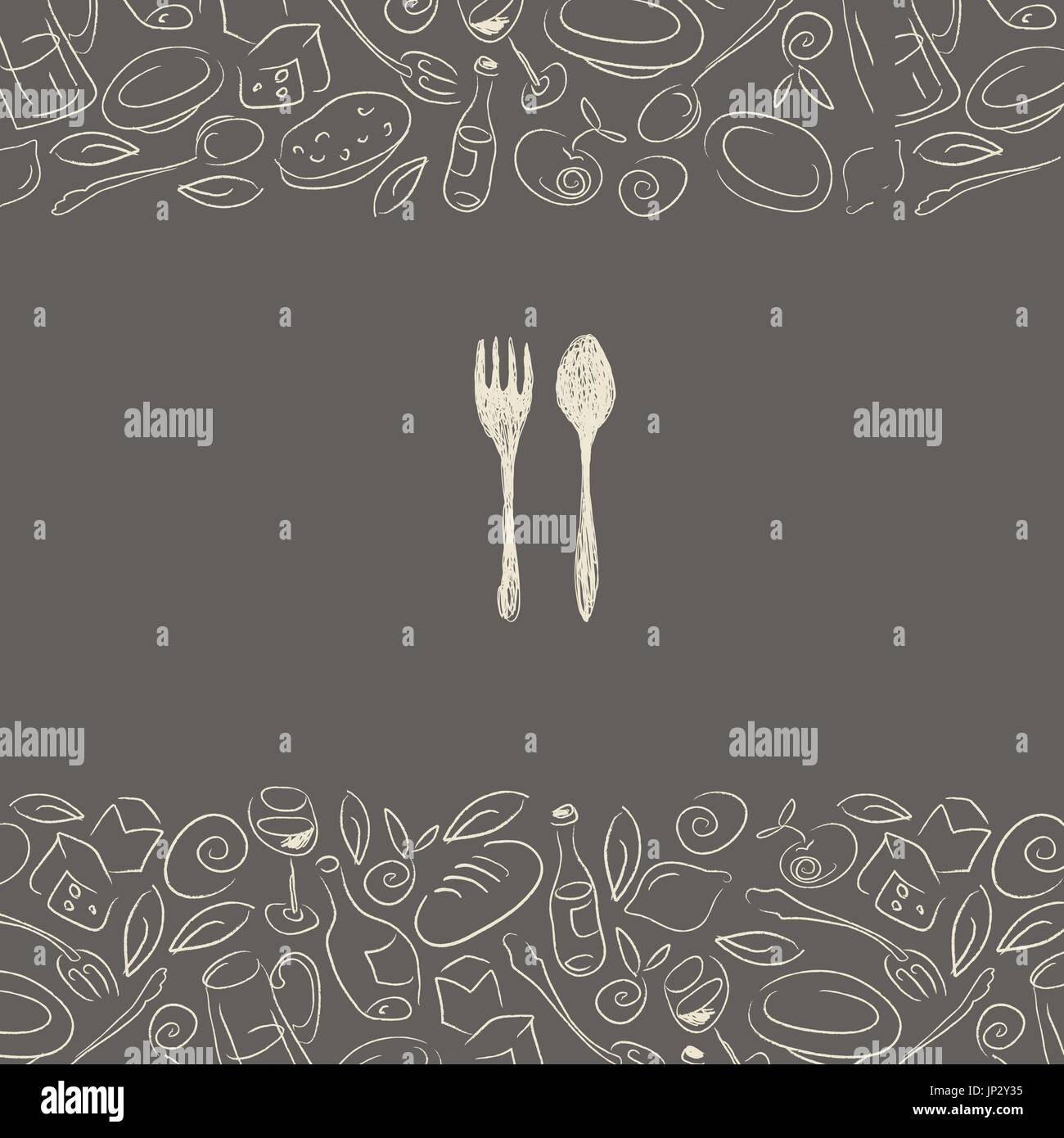Restaurante El diseño del menú Ilustración del Vector