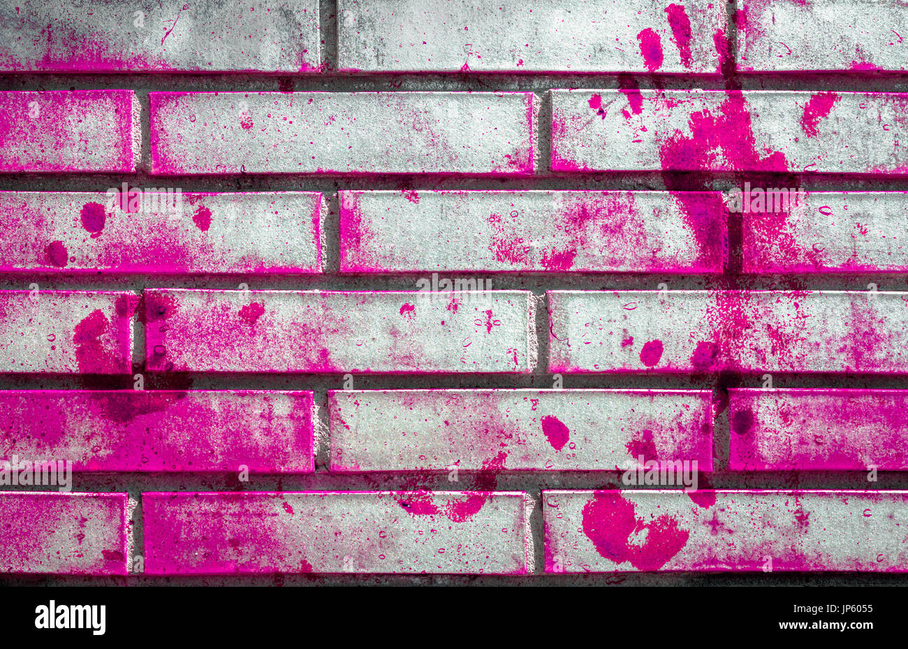 Rosa Huellas Y Manchas De Pintura En La Pared Grunge Fondo De