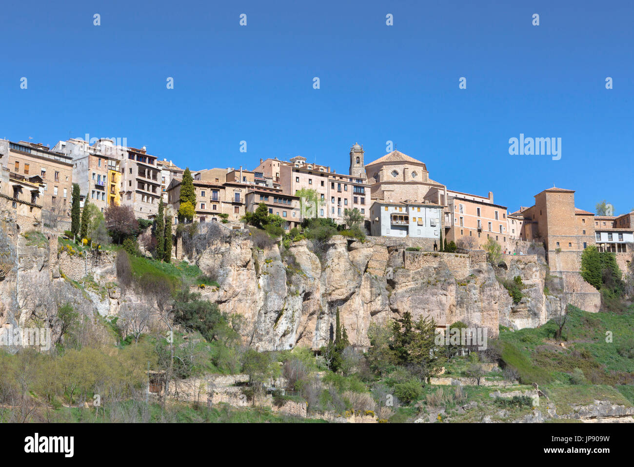 España, de la ciudad de Cuenca, Patrimonio Mundial de la UNESCO, las casas colgadas Foto de stock