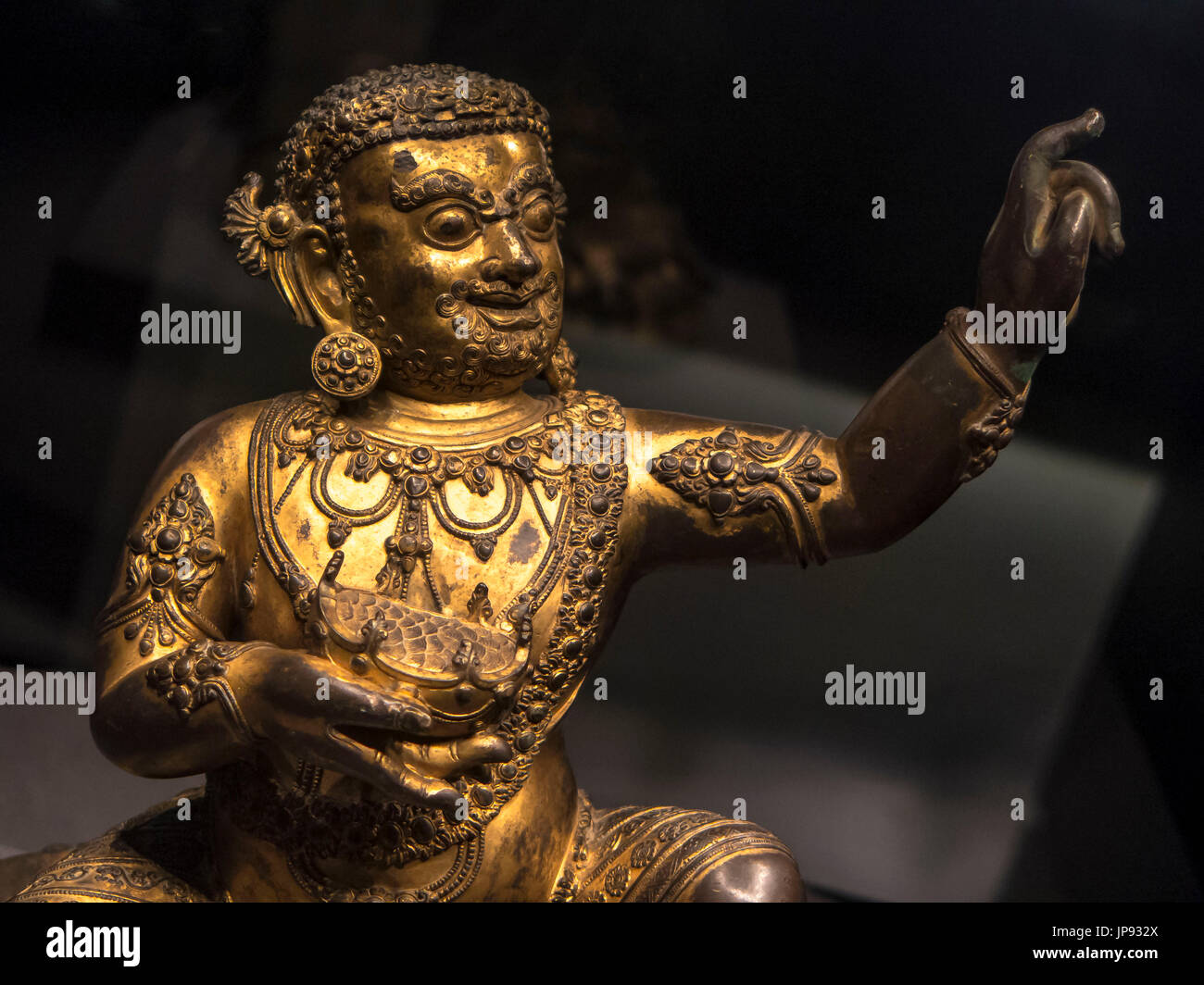 Estatua de Mahasiddha Vitupa, período Yongle, de la dinastía Mimg (1403 - 1424) El Museo de la capital, Pekín, China Foto de stock