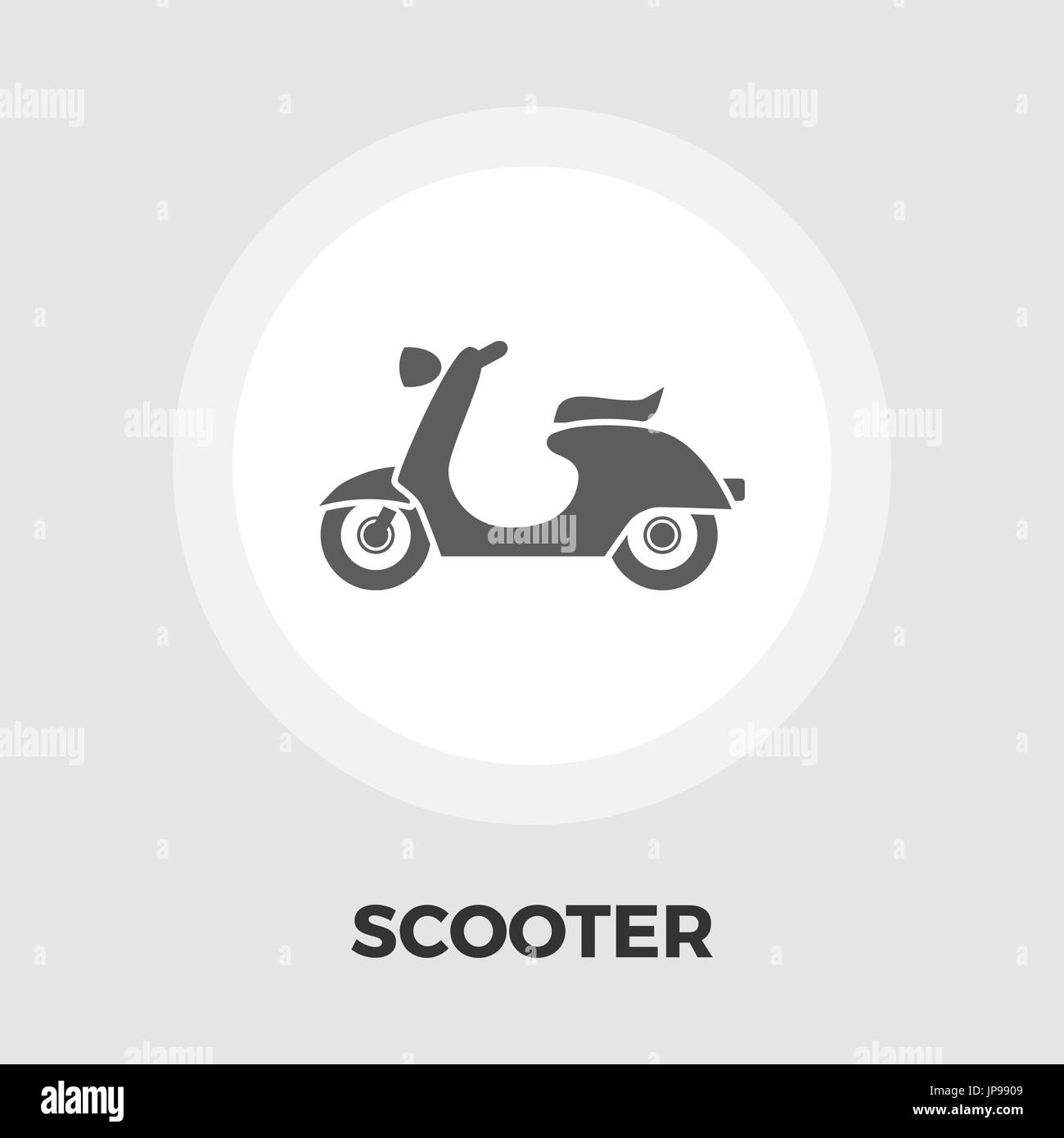 Icono de Scooter Vector. Icono Plano aislado en el fondo blanco. Archivo EPS editables. Ilustración vectorial. Ilustración del Vector