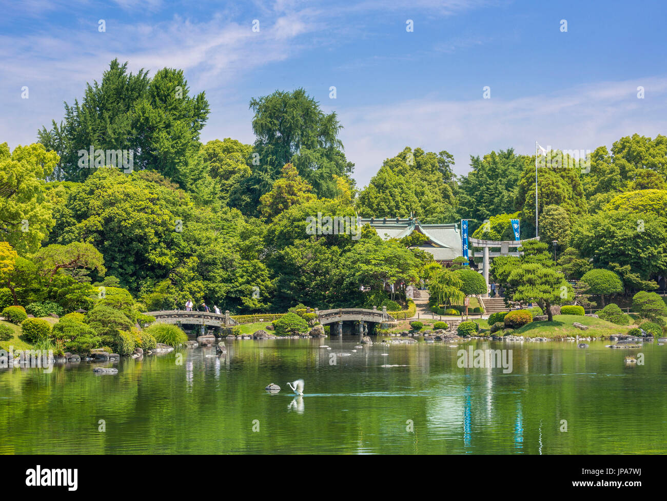 La Isla de Kyushu, Japón, la ciudad de Kumamoto, Suizenji Garden Foto de stock