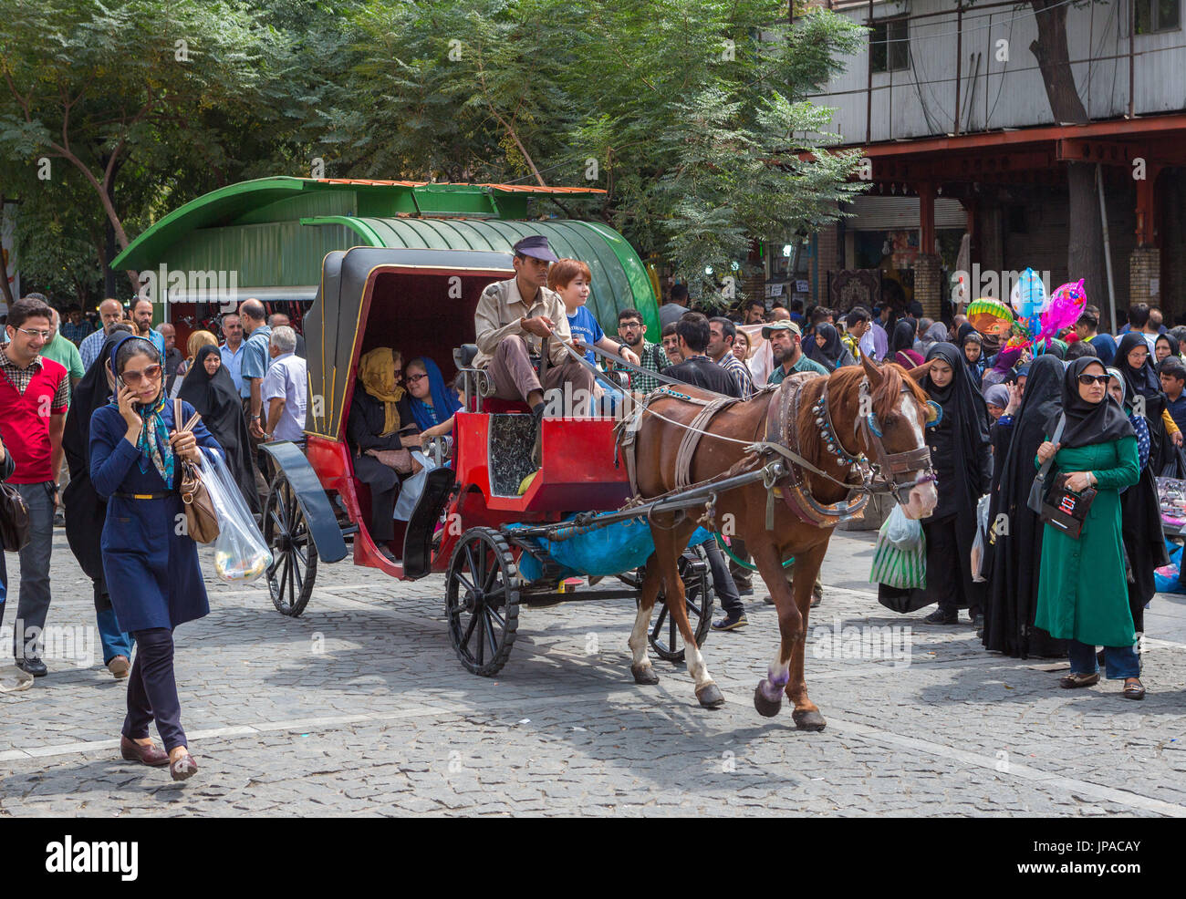 La ciudad de Teherán, Irán, Bazar de Teherán, gráfico Foto de stock