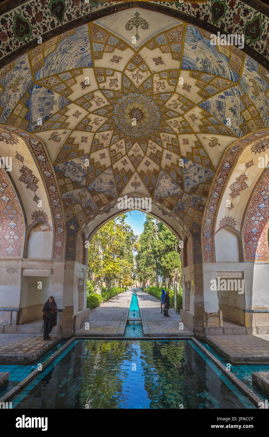Irán, Kashan, la ciudad jardín de aletas, UNESCO, W.H. Foto de stock