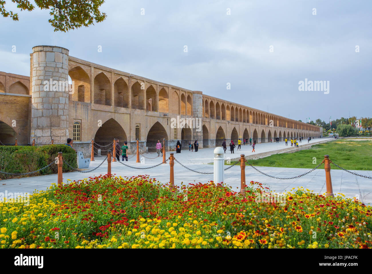 Irán, Isfahán, la ciudad de Pol-e Khaju Bridge Foto de stock