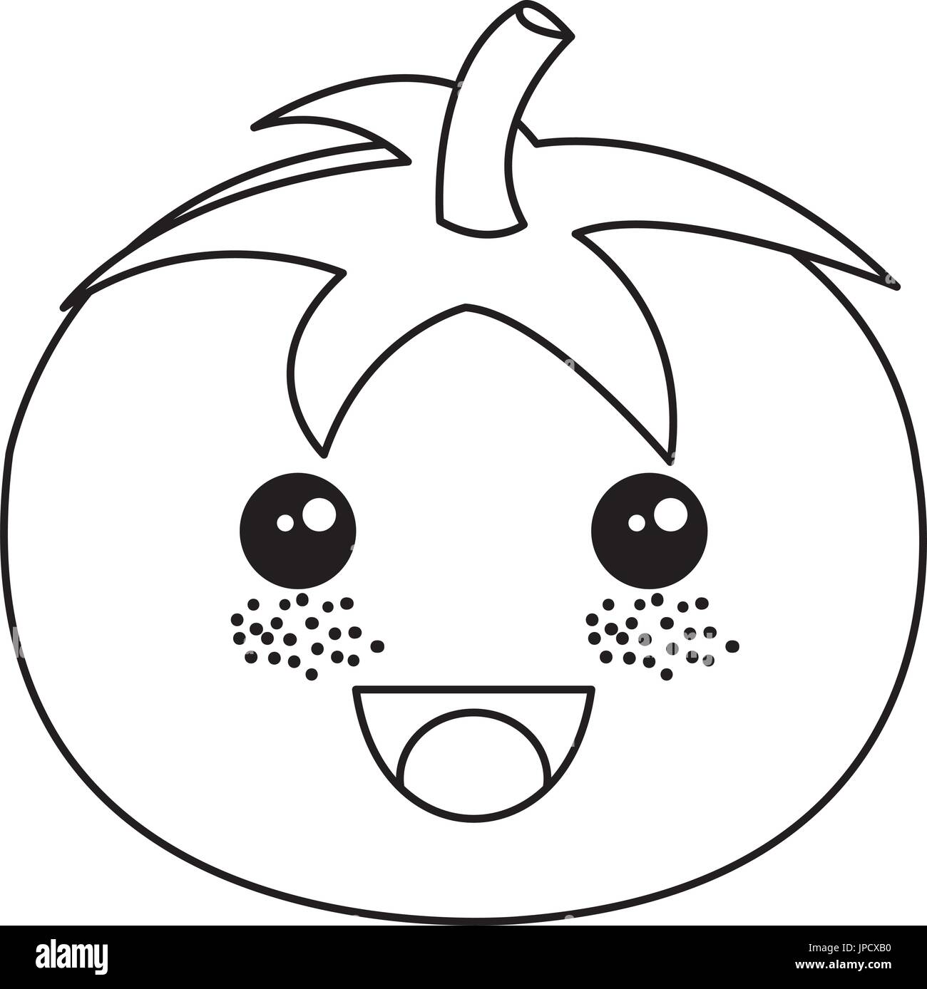 Tomate Fresco Kawaii Ilustración Vectorial Character Design Imagen Vector De Stock Alamy 5954