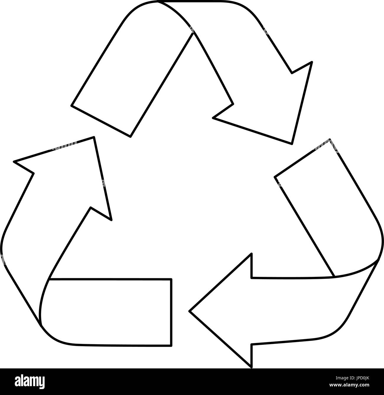 Reciclar flechas símbolo sobre fondo blanco icono Imagen Vector de stock -  Alamy