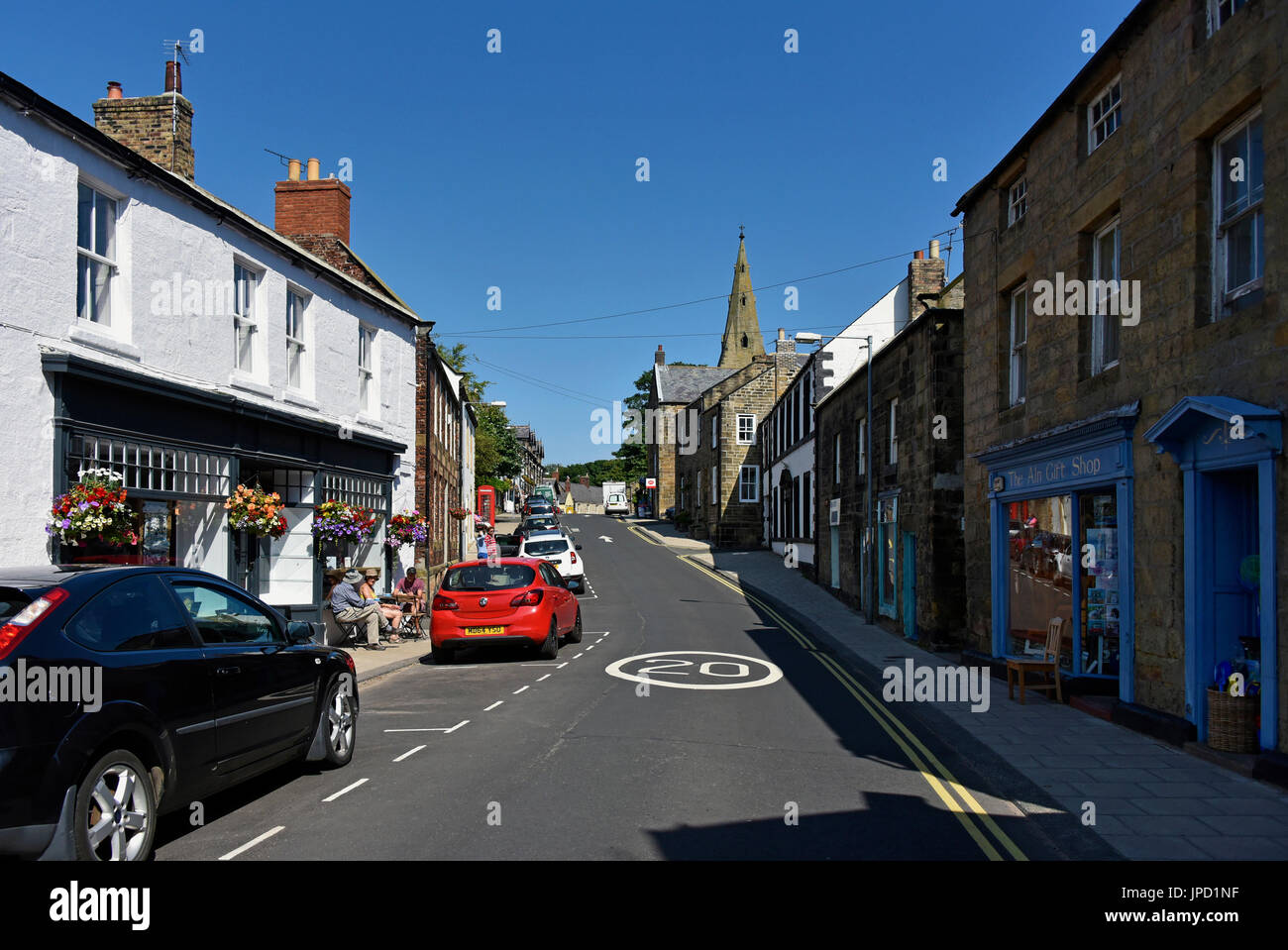 Northumberland Street, Alnmouth, Northumberland, Inglaterra, Reino Unido, Europa. Foto de stock