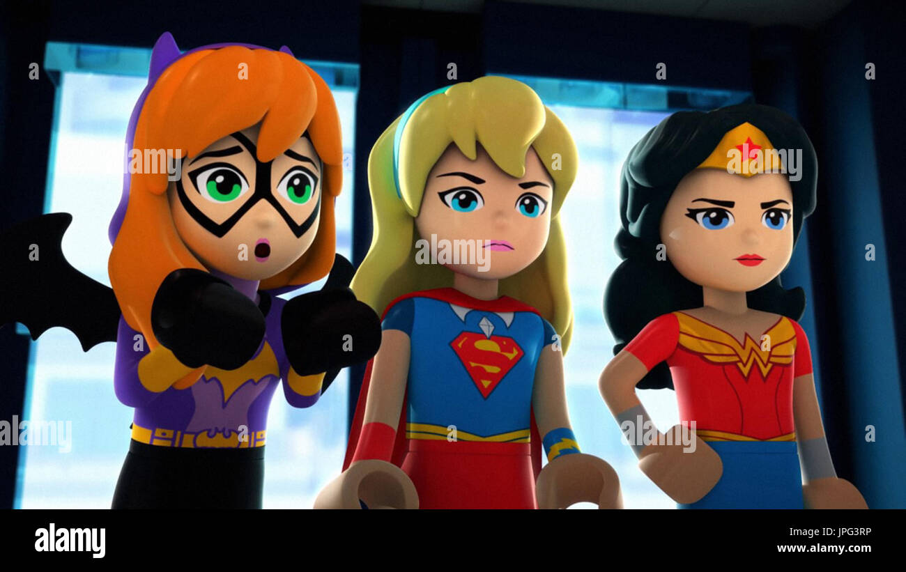 LEGO DC Super Hero niñas: fuga de cerebros, de izquierda a derecha: Batgirl  (voz: Ashlyn Nicole Selich), Supergirl (voz: Anais Fairweather), Wonder  Woman (voz: Gris DeLisle), 2017. ©Warner Bros. /Cortesía Colección Everett