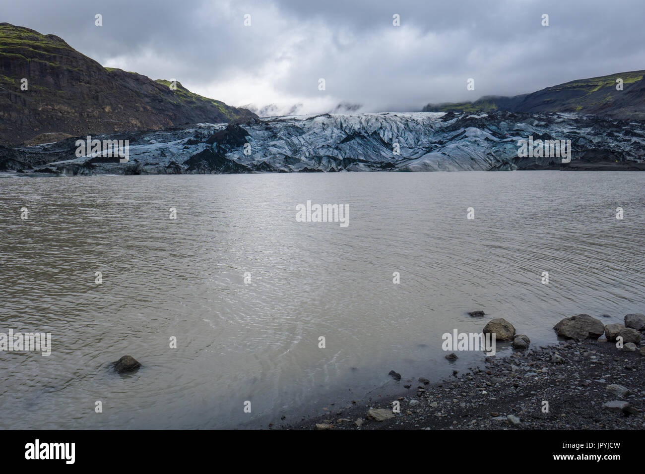 Islandia - Azul hielo en glaciar laguna lagoonglacier fjallsarlon Foto de stock