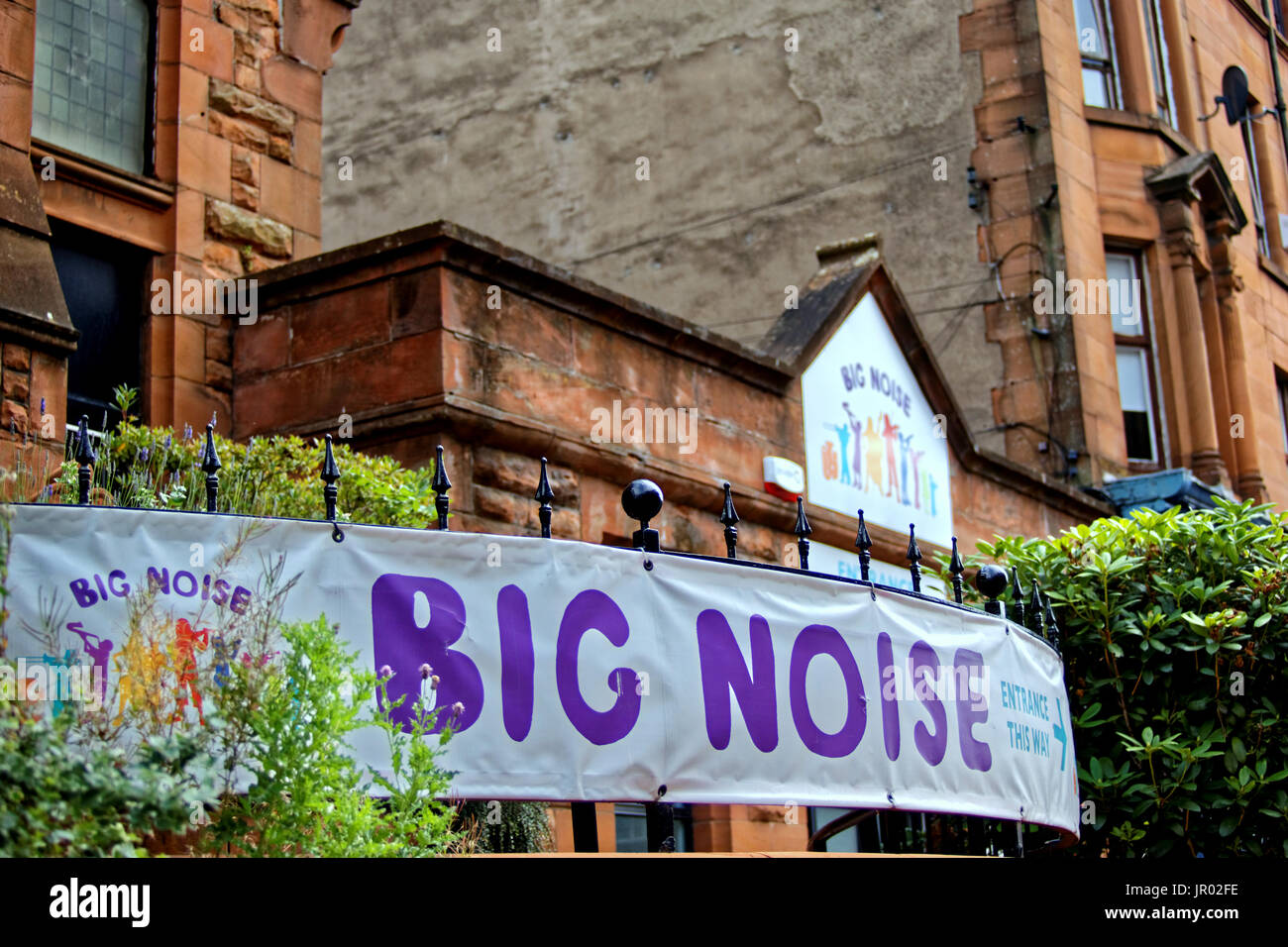 Gran ruido música caridad sede gran ruido orquesta govanhill privados comunidad sistema Glasgow Escocia Foto de stock