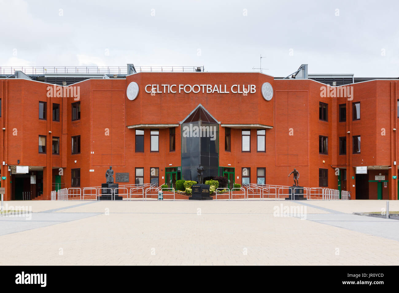 El stand principal en el Celtic Park hogar de Glasgow Celtic Football Club de Escocia. El estadio de fútbol es el más grande de Escocia. Foto de stock