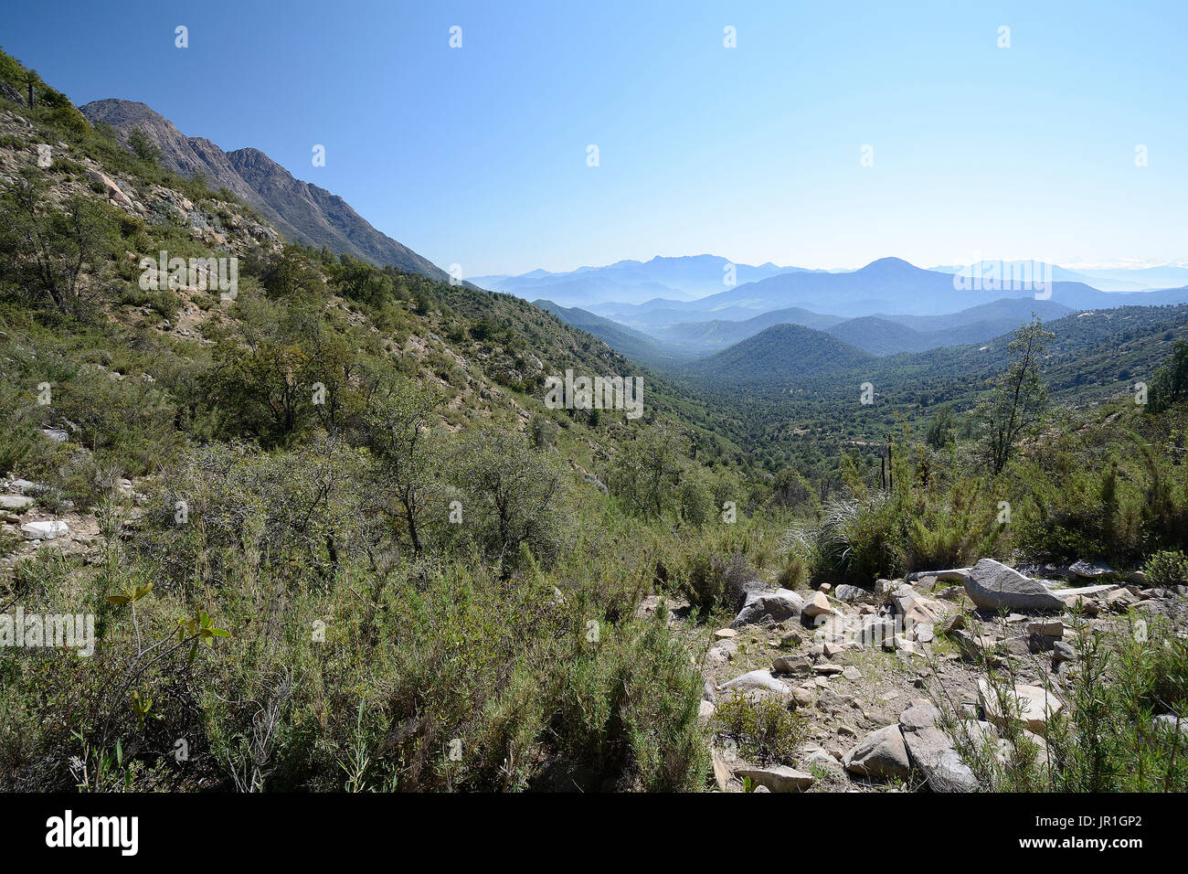 Portezuelo de Ocoa vista de la Cordillera de Los Andes, el Parque