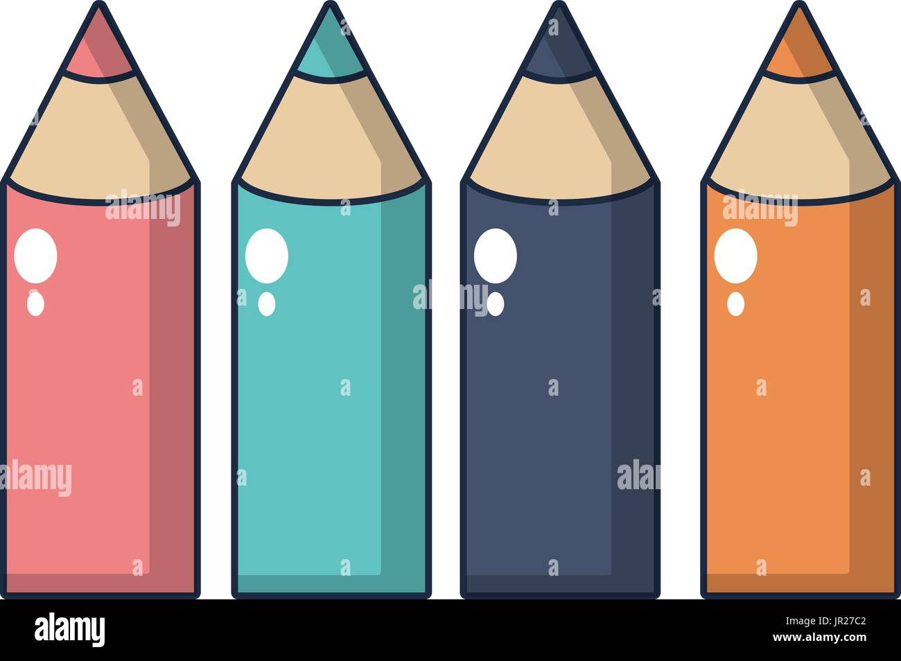 Icono de lápices de colores, estilo de dibujos animados Imagen Vector de  stock - Alamy