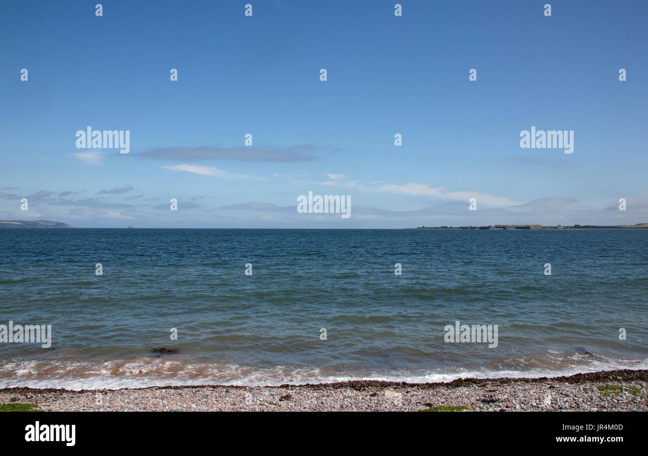 El Moray Firth desde el punto Chanonry, Escocia Foto de stock