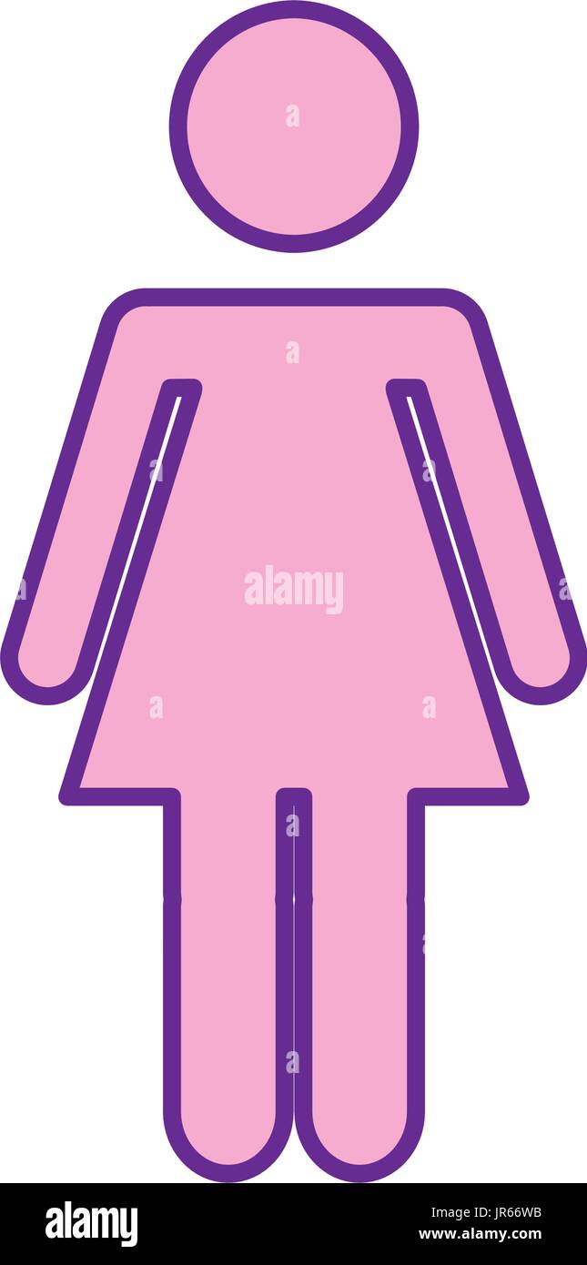 El sexo femenino silueta icono aislado Imagen Vector de stock - Alamy