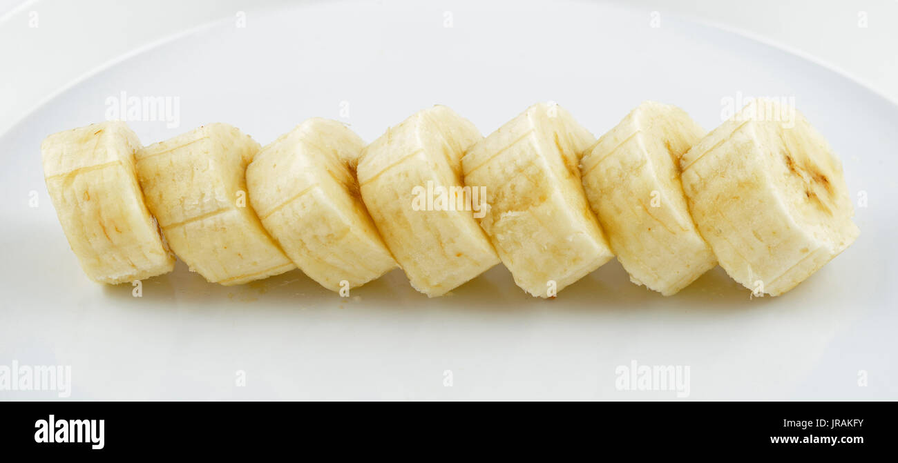 Rodajas de banana Foto de stock