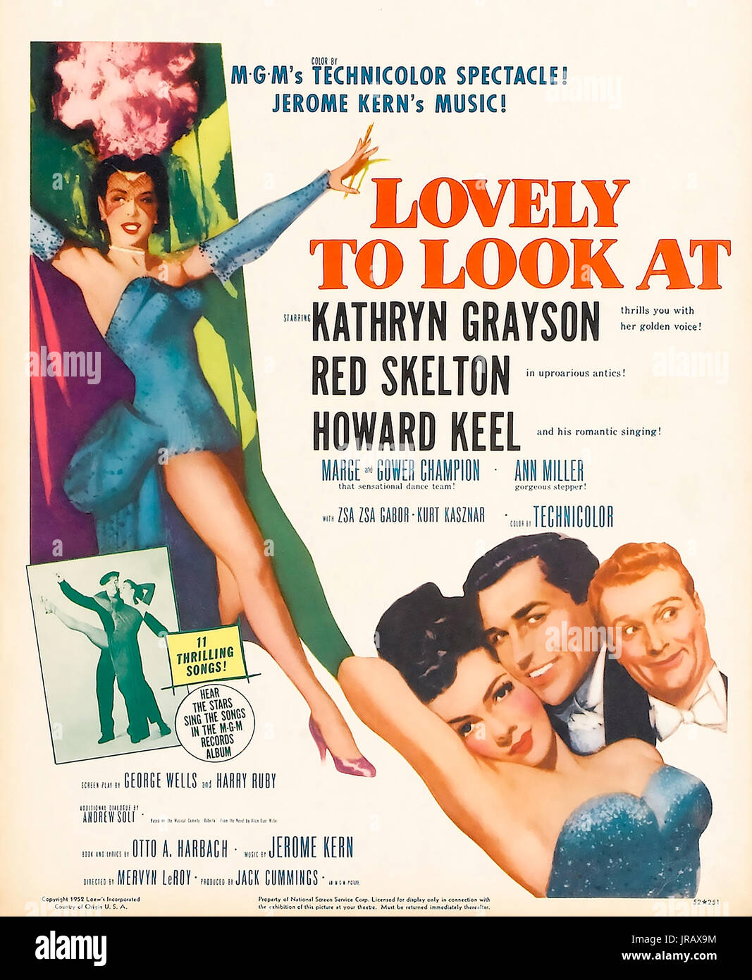 Encantador mirar películas de MGM de 1952 con Kathryn Grayson y Howard Keel Foto de stock