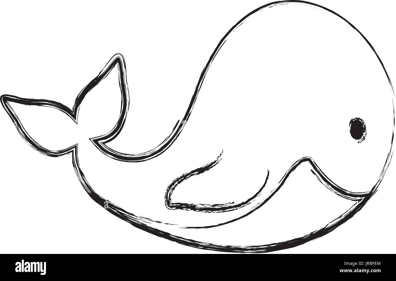 Cute dibujos animados de la ballena Imagen Vector de stock - Alamy