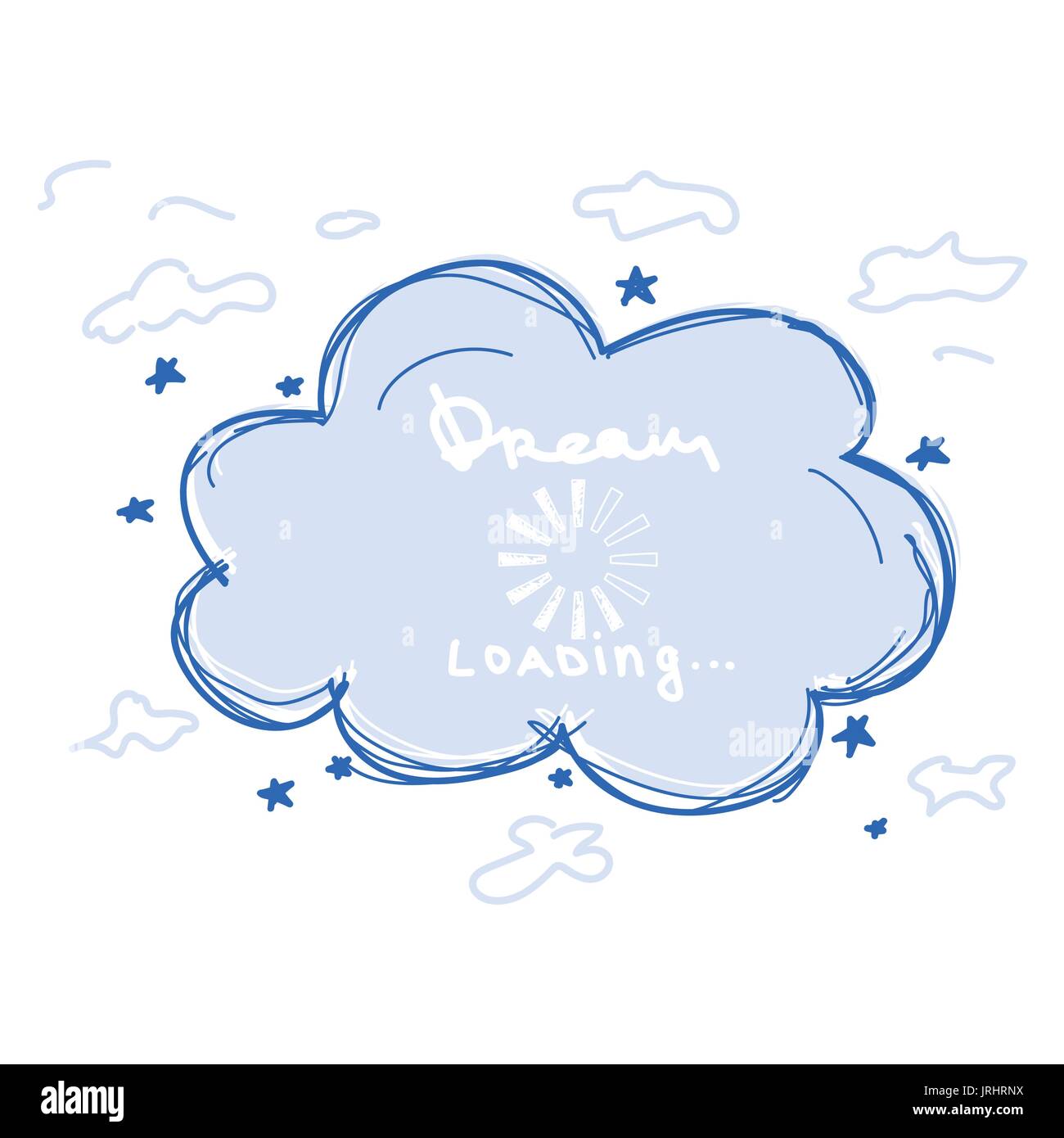 Cartoon dream cloud Ilustración del Vector