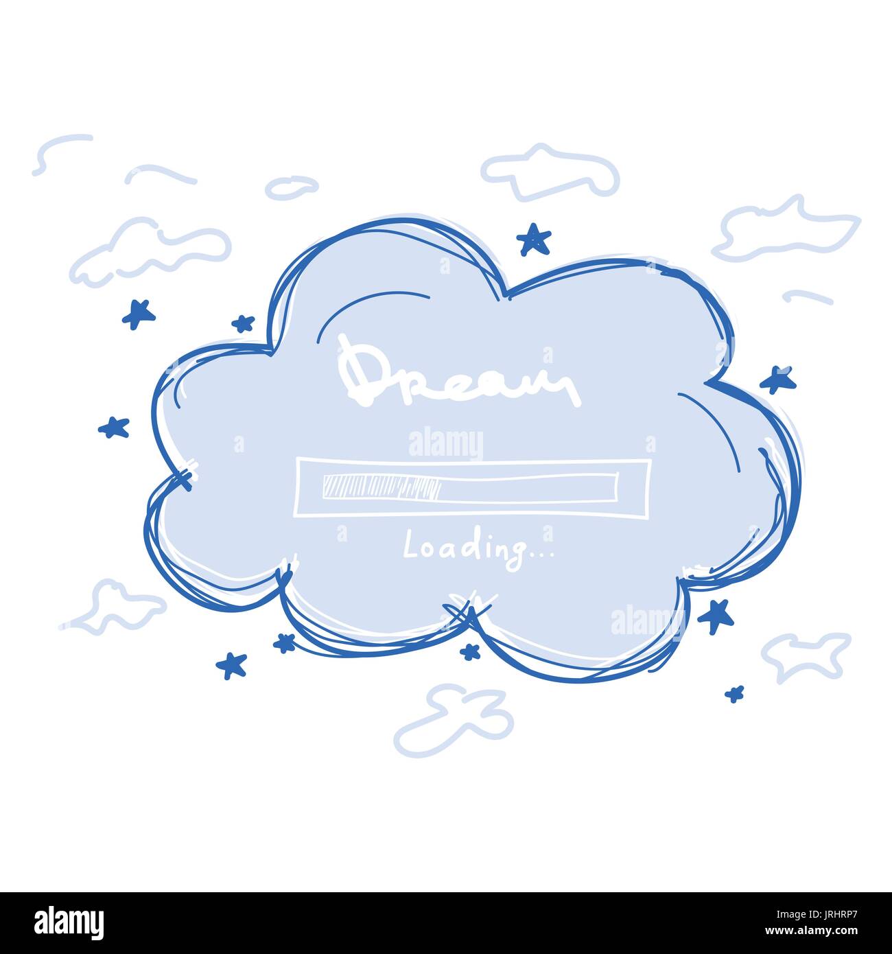 Cartoon dream cloud Ilustración del Vector