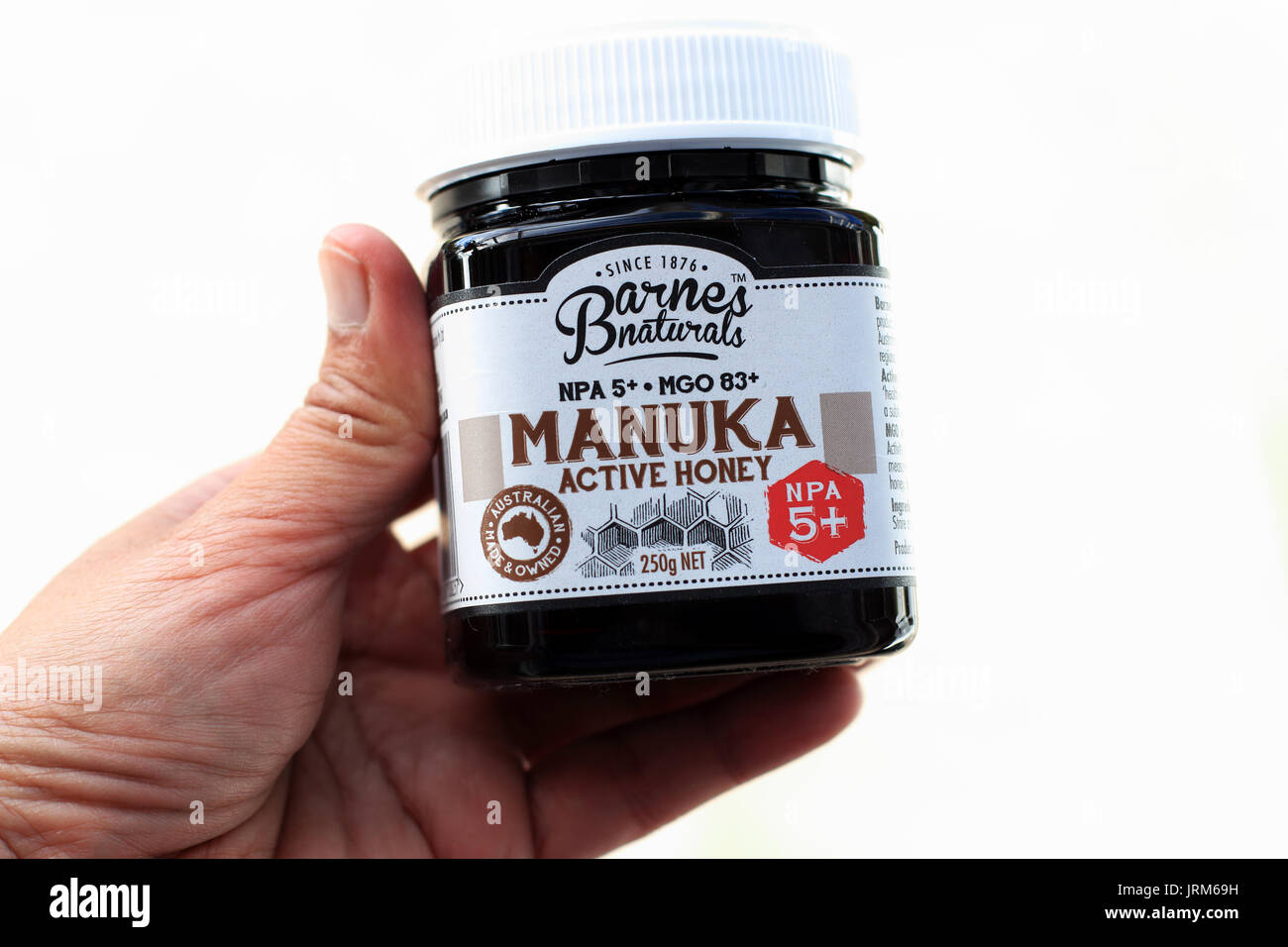 Barnes Naturals Australian Manuka miel Foto de stock