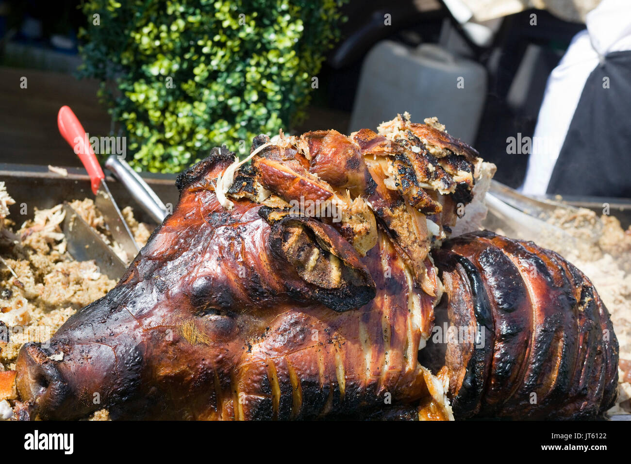 Cochinillo asado de carne de cerdo Fotografía de stock - Alamy