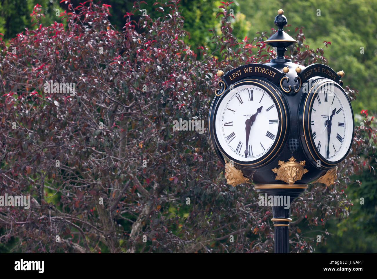 Un paisaje de color la imagen de un reloj adornado con las