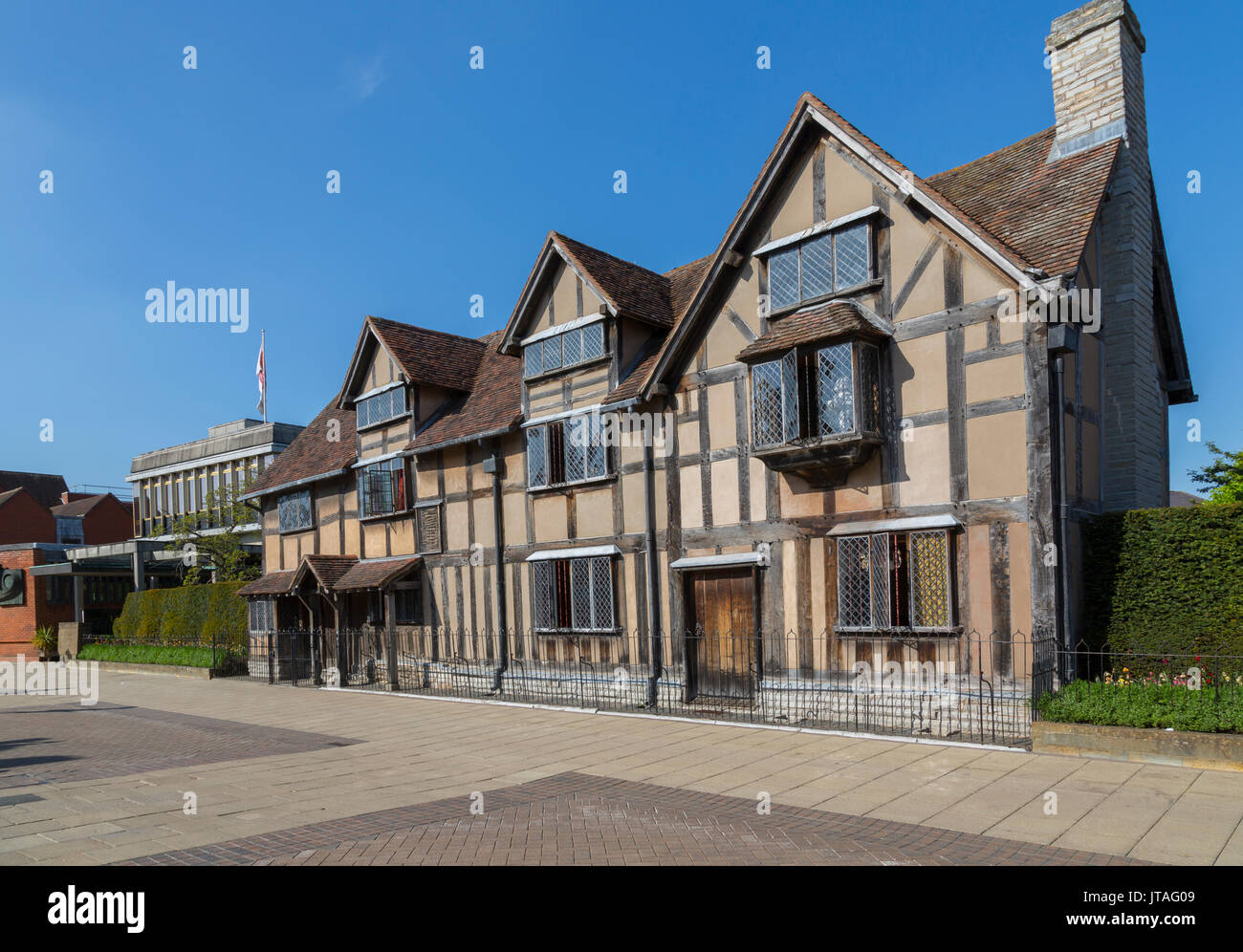 Shakespear's Birthplace en Henley Street, Stratford upon Avon, Warwickshire, Inglaterra, Reino Unido, Europa Foto de stock