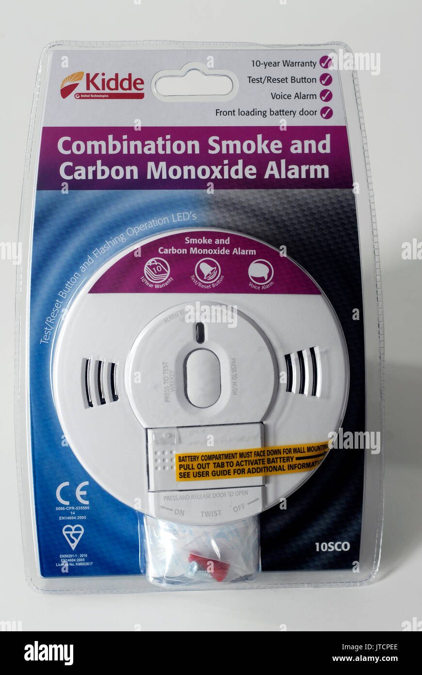 Combi detector de humo y monóxido de carbono de Kidde 10SCO