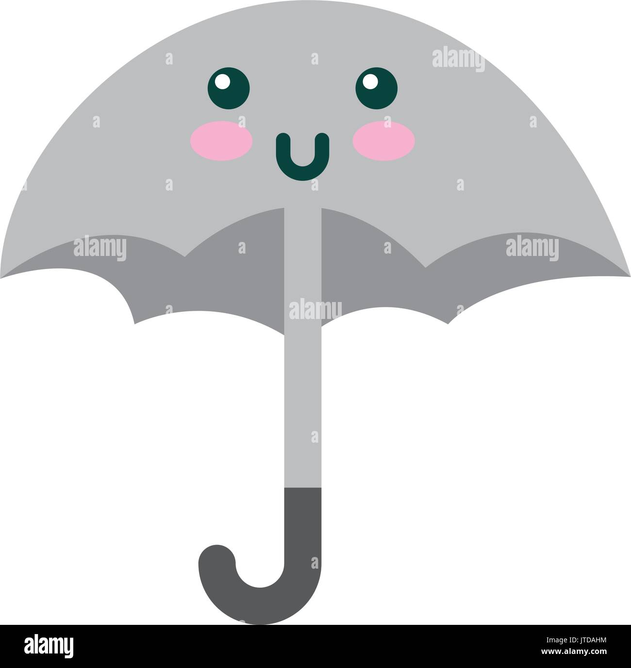 Mordrin diferencia Matrona Lindo paraguas kawaii personaje Imagen Vector de stock - Alamy