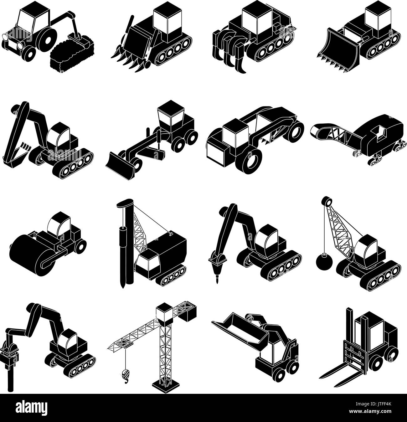Iconos de materiales de construcción, estilo