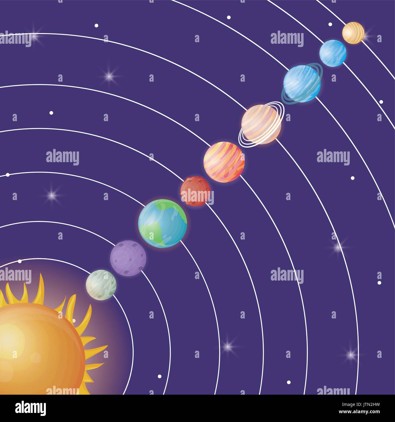 El diseño del sistema solar Imagen Vector de stock - Alamy