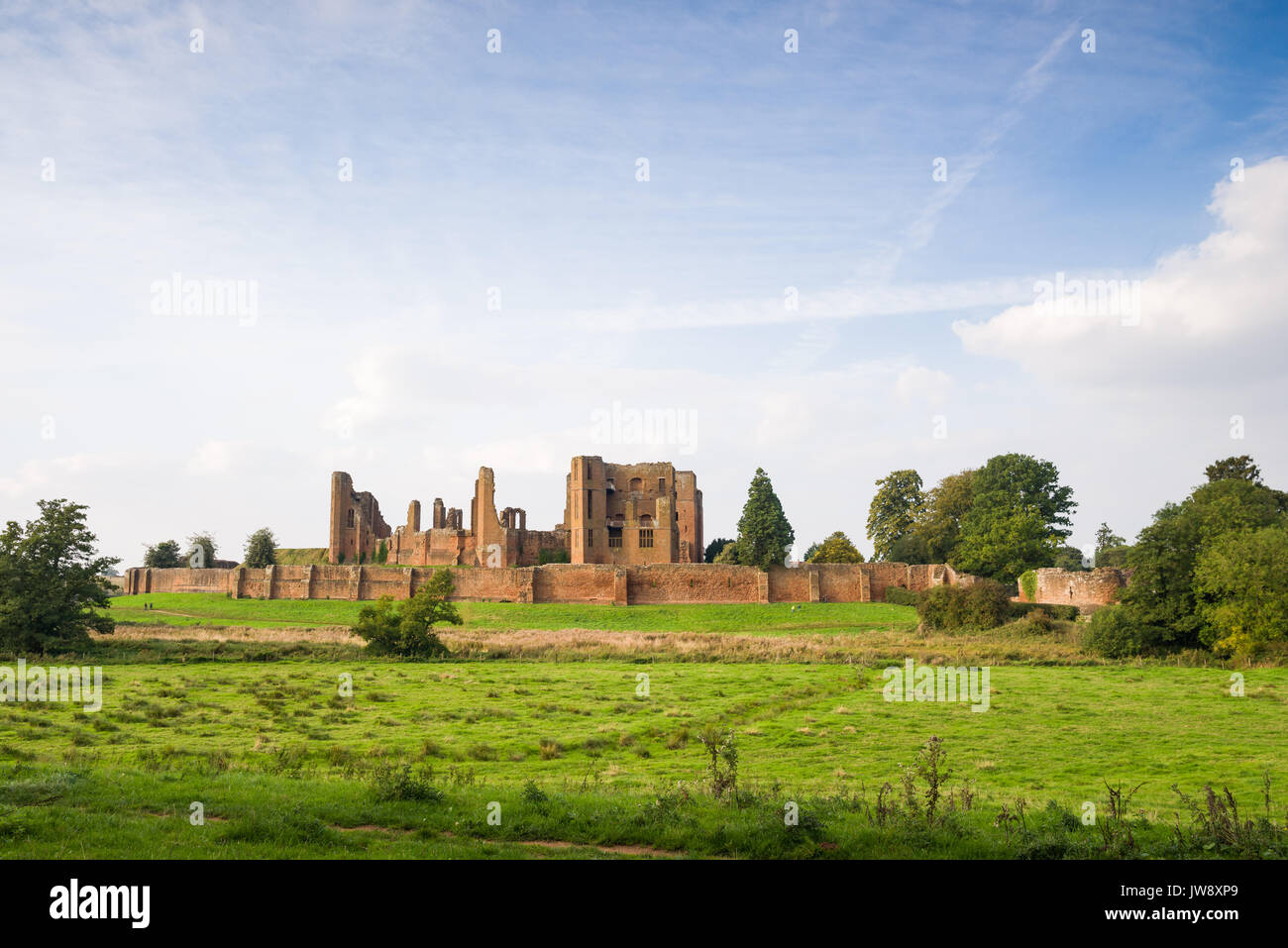 Las ruinas del castillo de Kenilworth, Warwickshire, Inglaterra Foto de stock