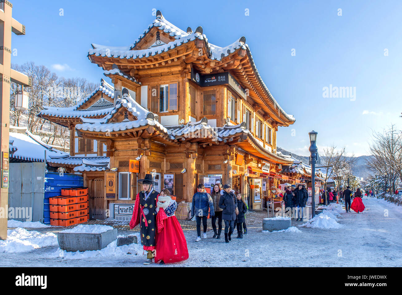 JEONJU, COREA DEL SUR Ene 24 Jeonju aldea tradicional coreano