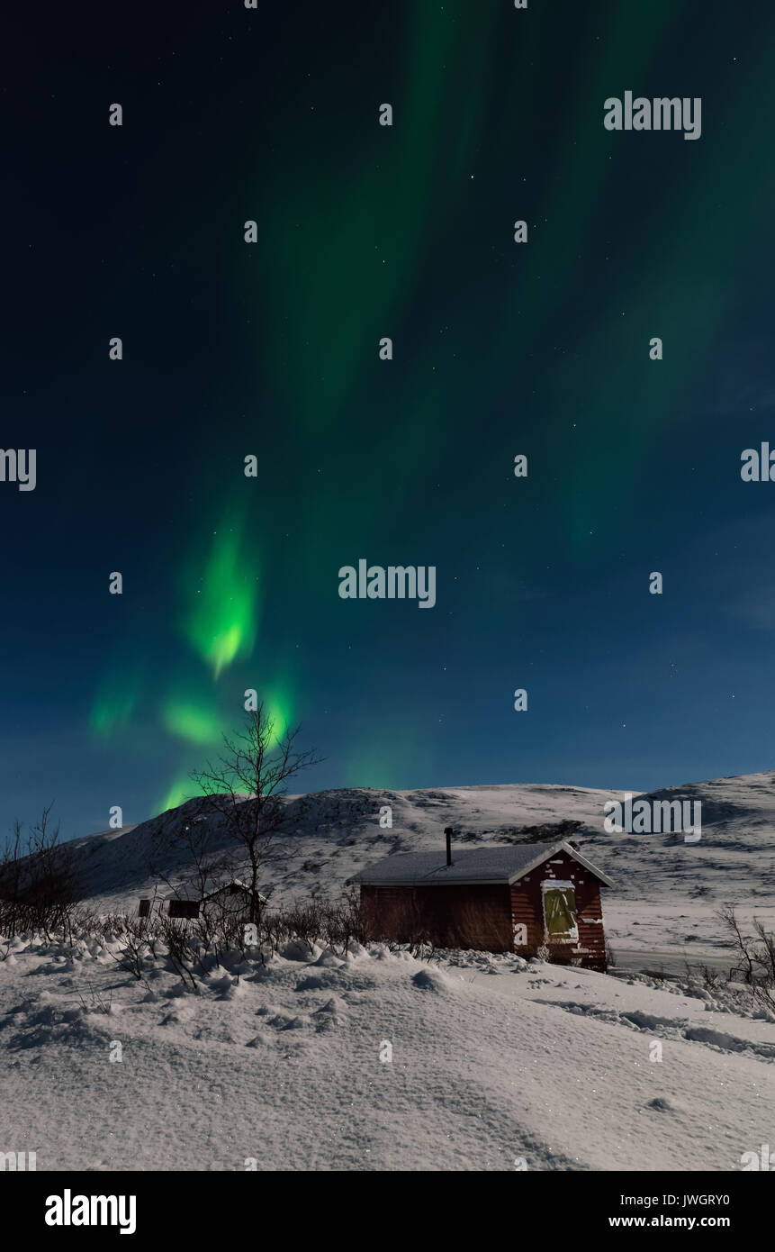 Northern lights Alta Finnmark, Noruega Foto de stock