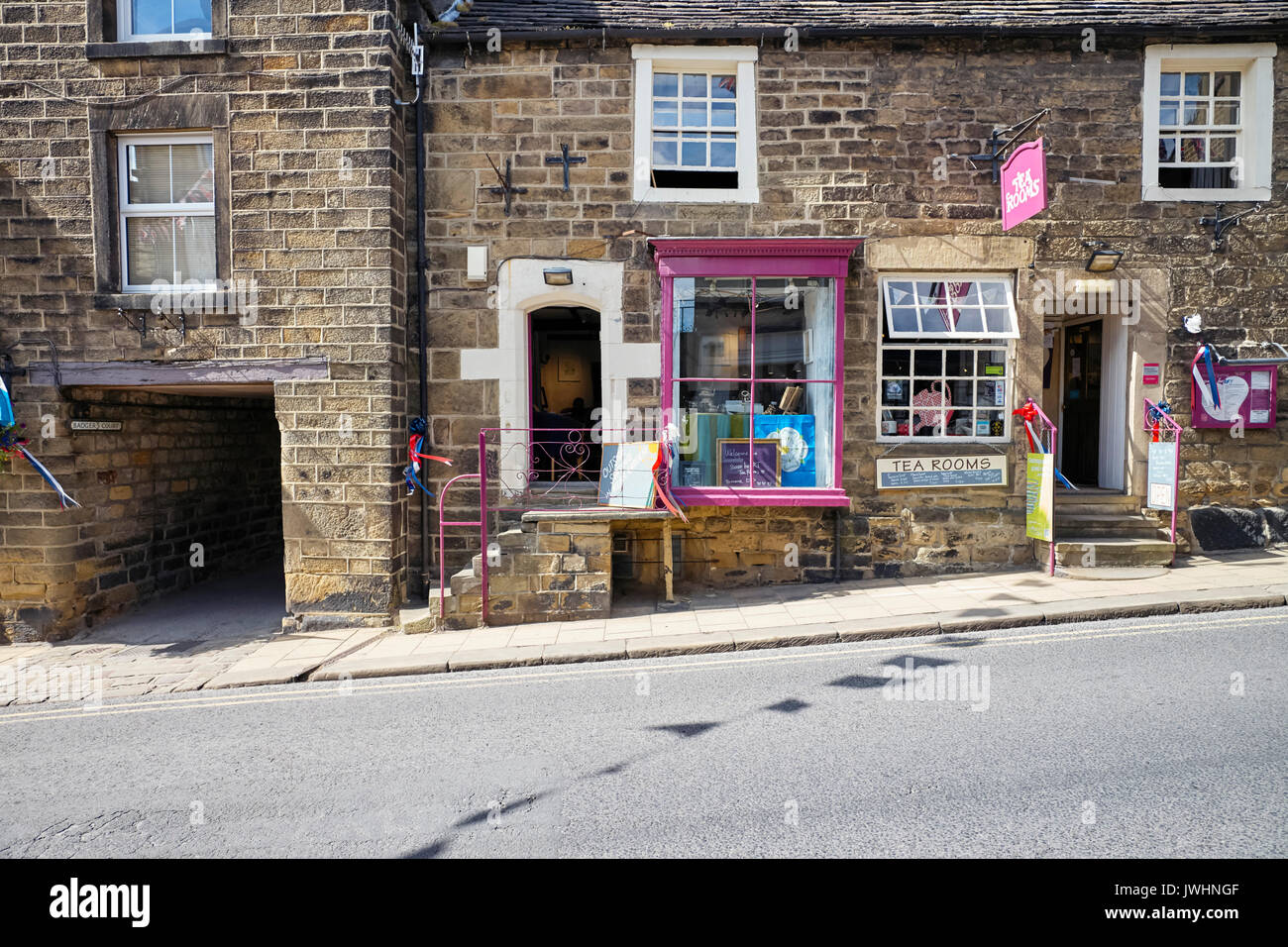 Sweetheart salones de té en Pateley Bridge, Yorkshire Foto de stock