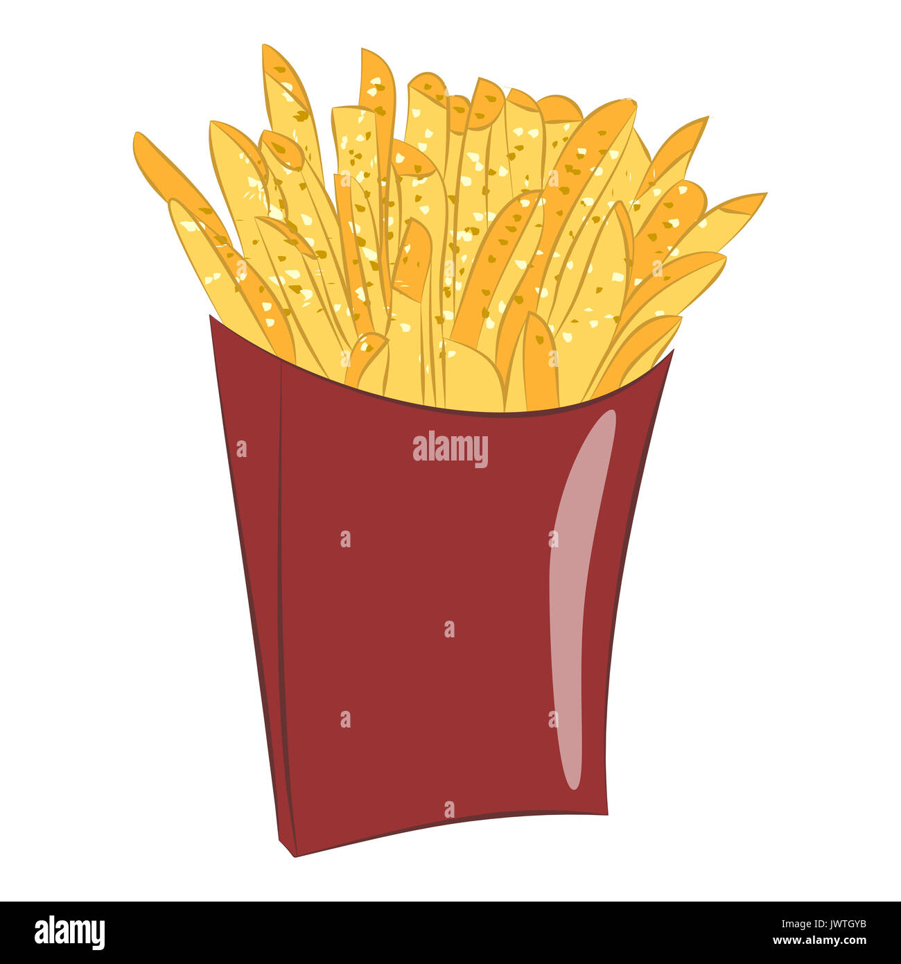 Patatas fritas de camote en caja de papel, cartoon icono Fotografía de stock - Alamy Patatas fritas de camote en caja de papel, cartoon icono Fotografía de stock - Alamy