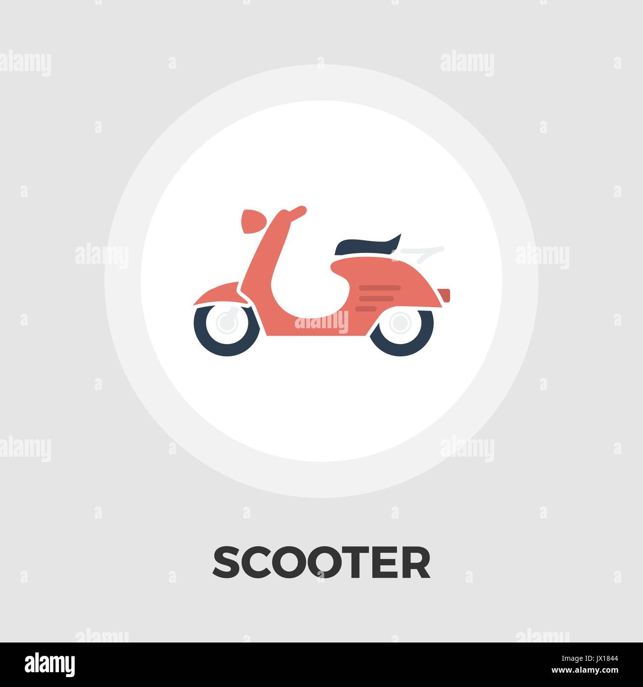 Icono de Scooter Vector. Icono Plano aislado en el fondo blanco. Archivo EPS editables. Ilustración vectorial. Ilustración del Vector