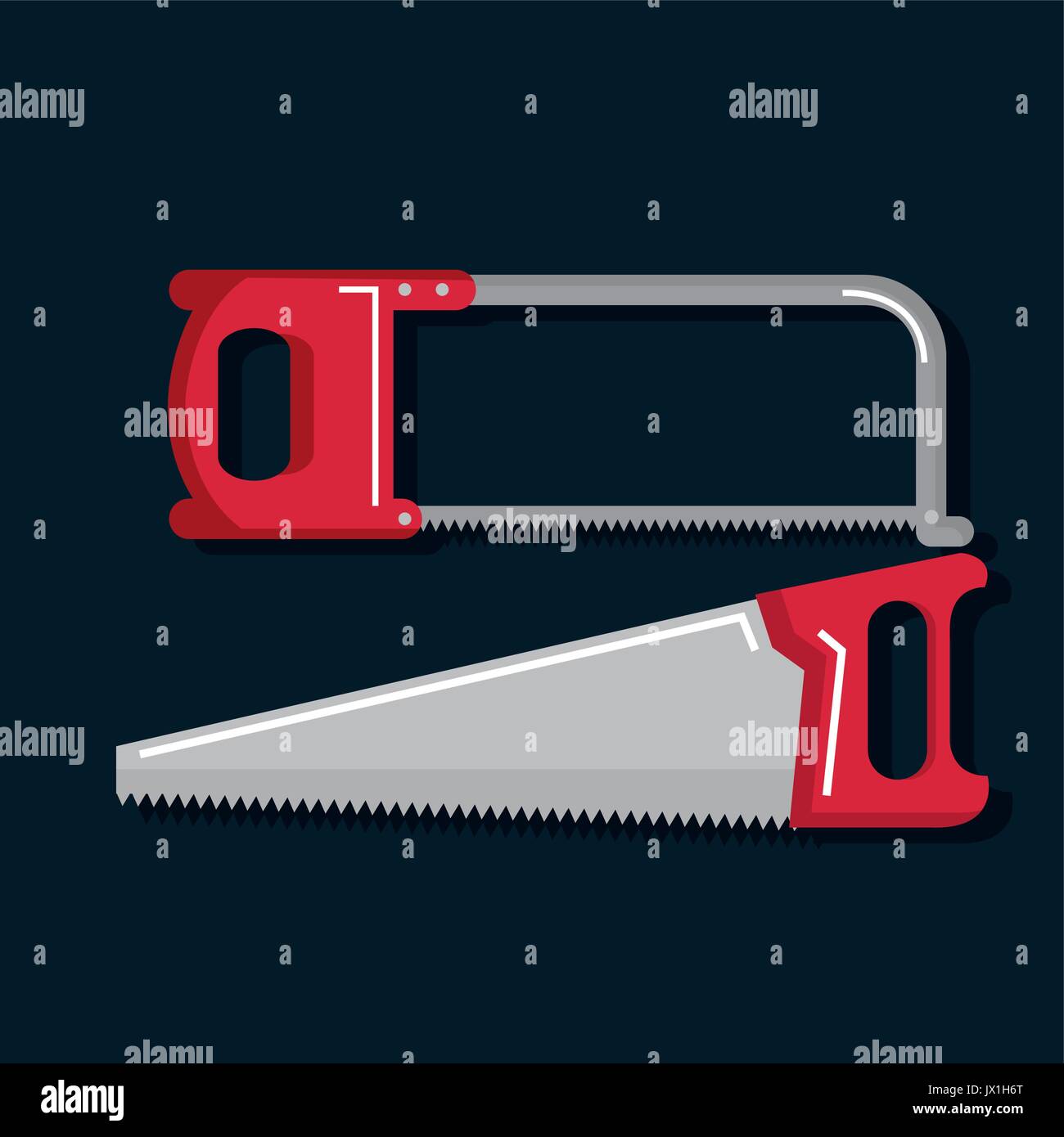 Conjunto de herramientas de carpintería para serrar madera productos  ilustración vectorial Imagen Vector de stock - Alamy