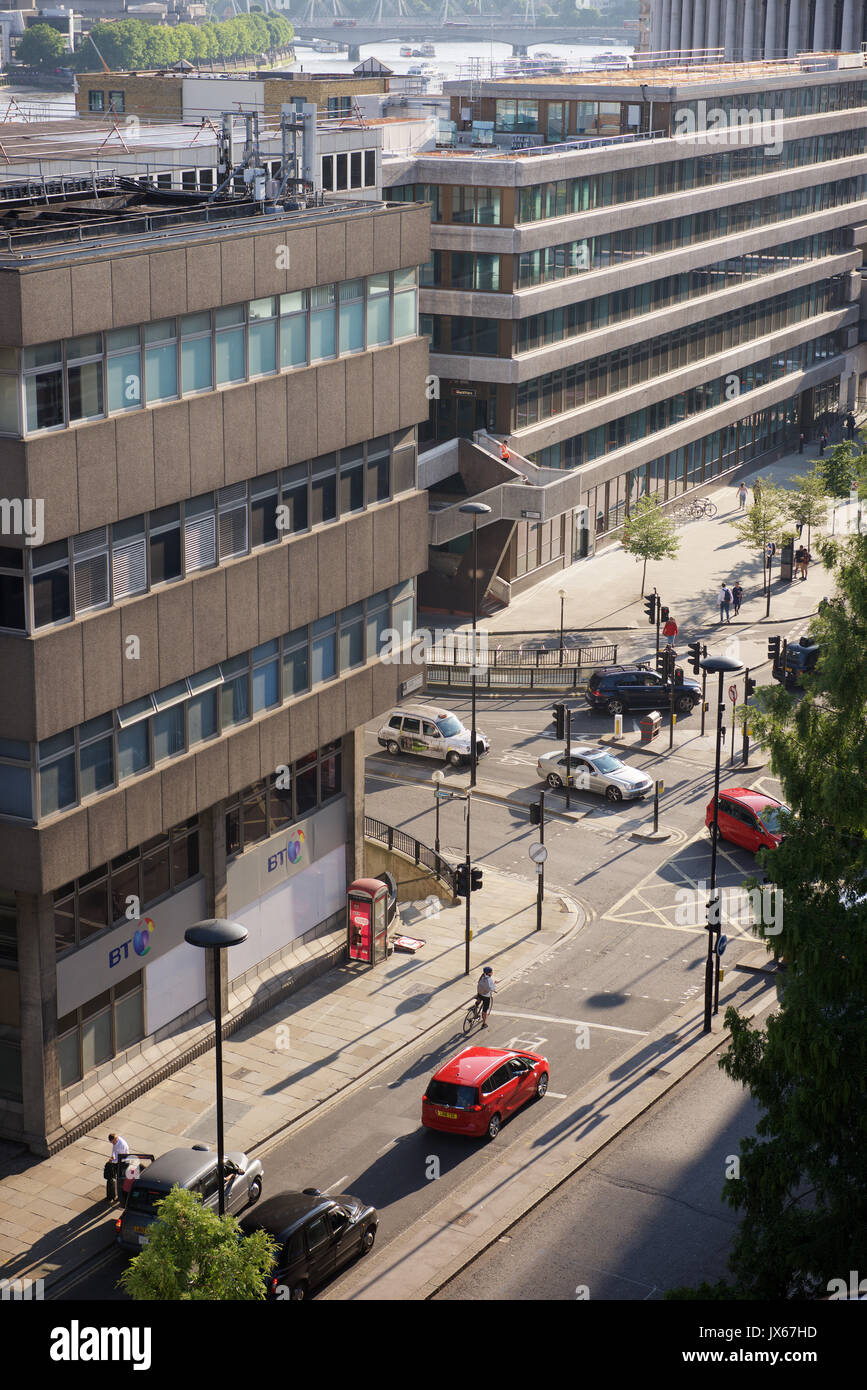 Vista de la azotea del Queen Victoria Street, Londres Foto de stock